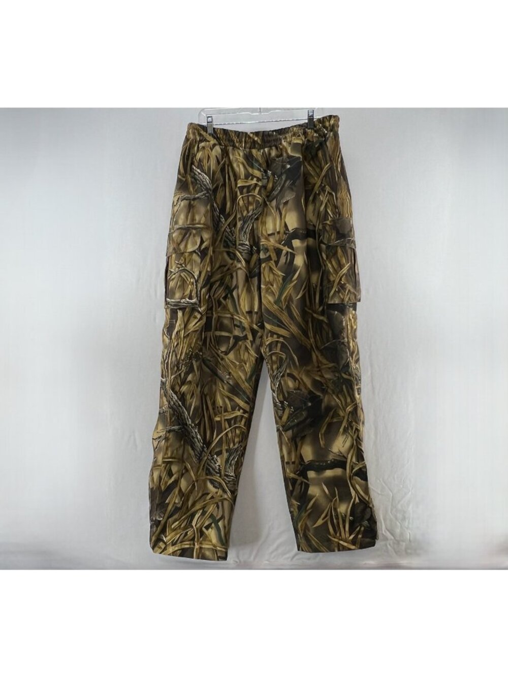 Cabela's Advantage Wetlands Camo Hunting Pants Mens XL Tall Cargo Elastic Waist
